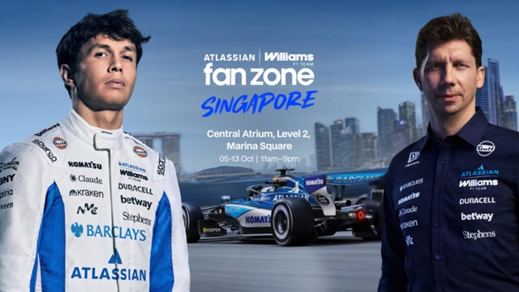 Williams Fan Zone Singapore dell'Atlassian Williams F1 Team con Alex Albon protagonista dell'evento