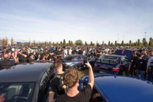 Vetture sportive tedesche e giapponesi al raduno German VS JDM