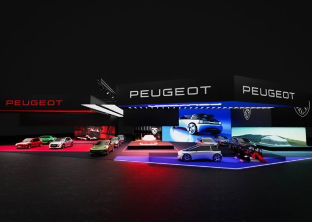 Nuovo stand Peugeot al Salone di Parigi 2026, progettato per un’esperienza immersiva e modulare